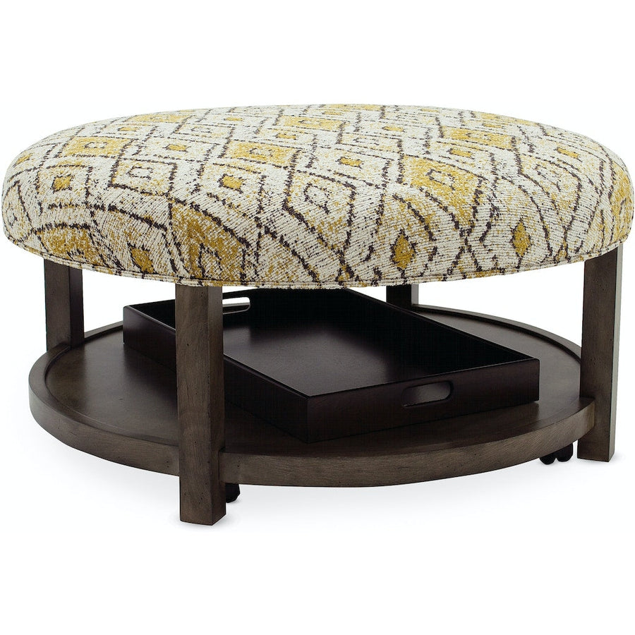 Round Non-Tufted Ottoman-Hooker Furniture Custom-HFC-6700-006-Stools & Ottomans-1-France and Son