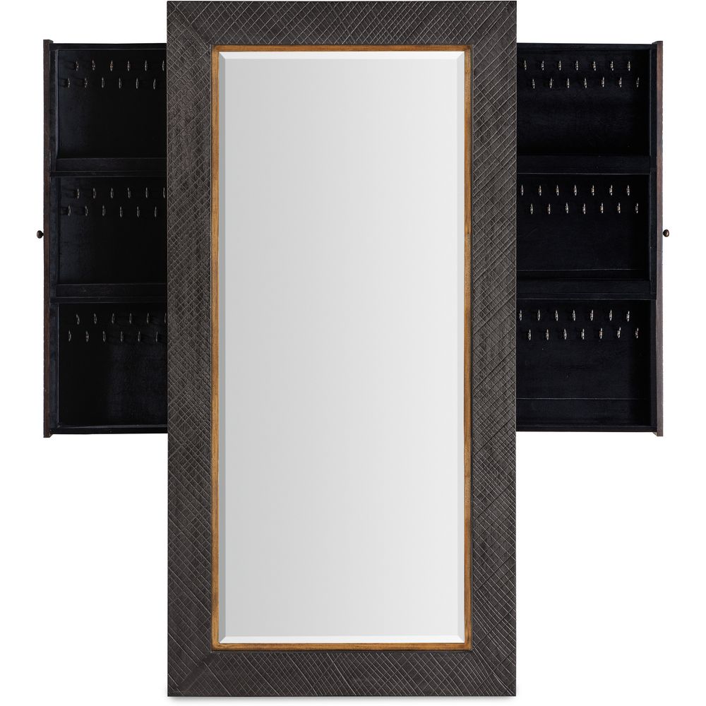 Standing Mirrors Big Sky Floor Mirror w/Jewelry Storage