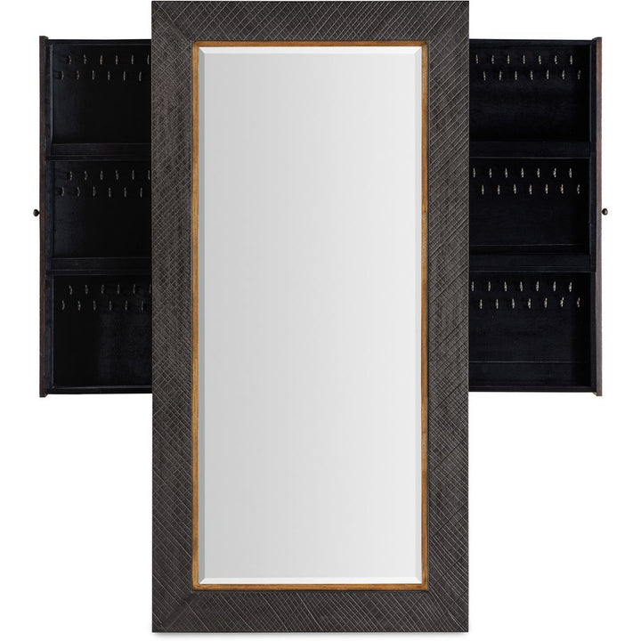 Standing Mirrors Big Sky Floor Mirror w/Jewelry Storage