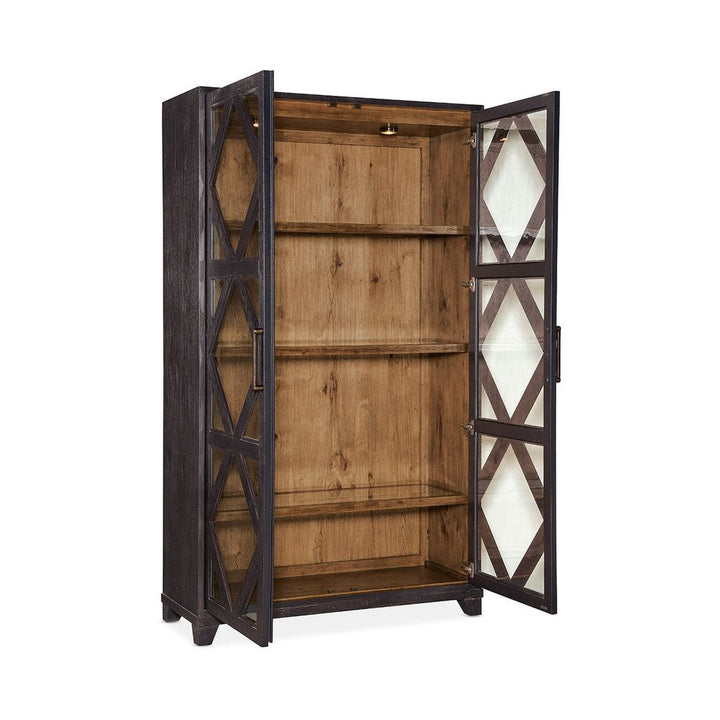 Cabinets & Curios Montana Display Cabinet - Black - Glass Wood