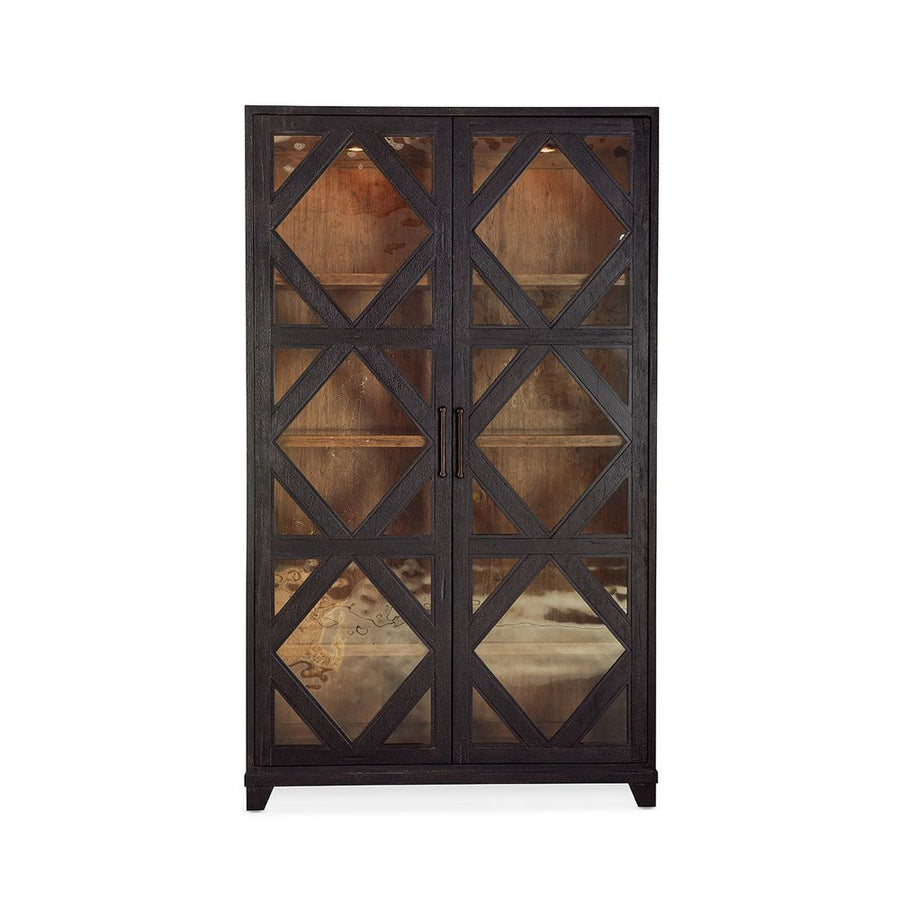 Cabinets & Curios Montana Display Cabinet - Black - Glass Wood