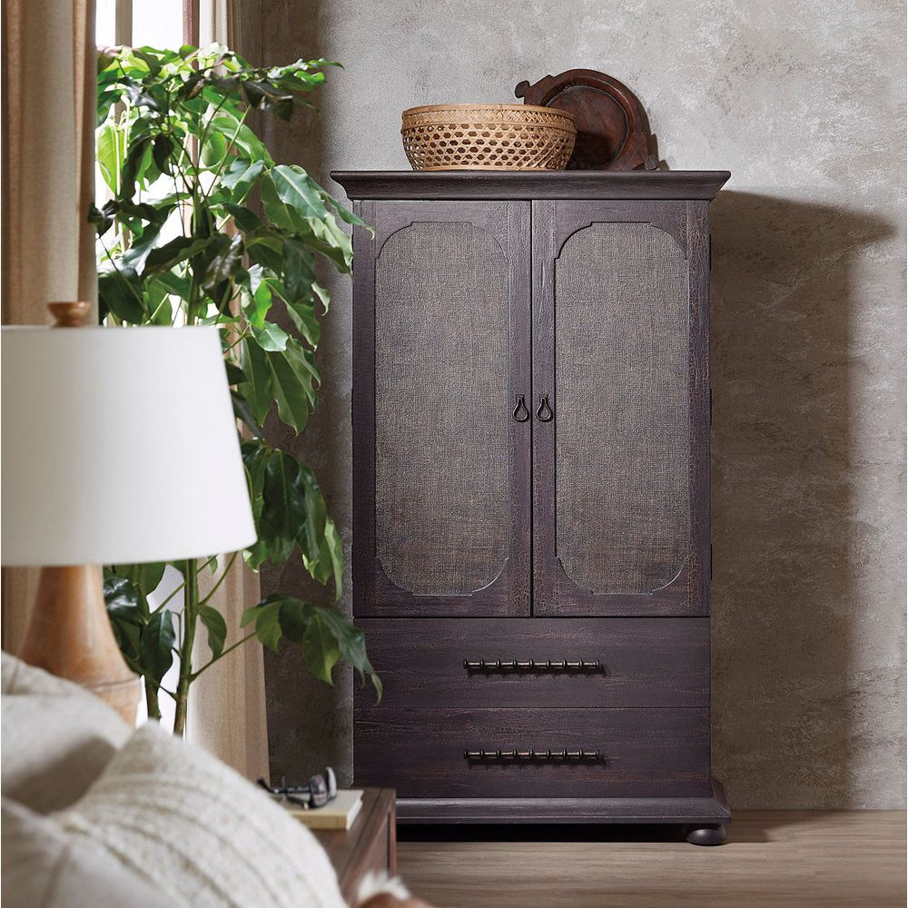 Armoires & Wardrobes Montana Small Wardrobe - Black - Wood