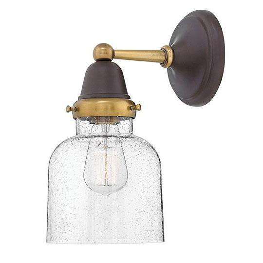 Academy Cylinder Glass Single Light Sconce-Hinkley Lighting-HINKLEY-67003OZ-Wall LightingOil Rubbed Bronze-2-France and Son