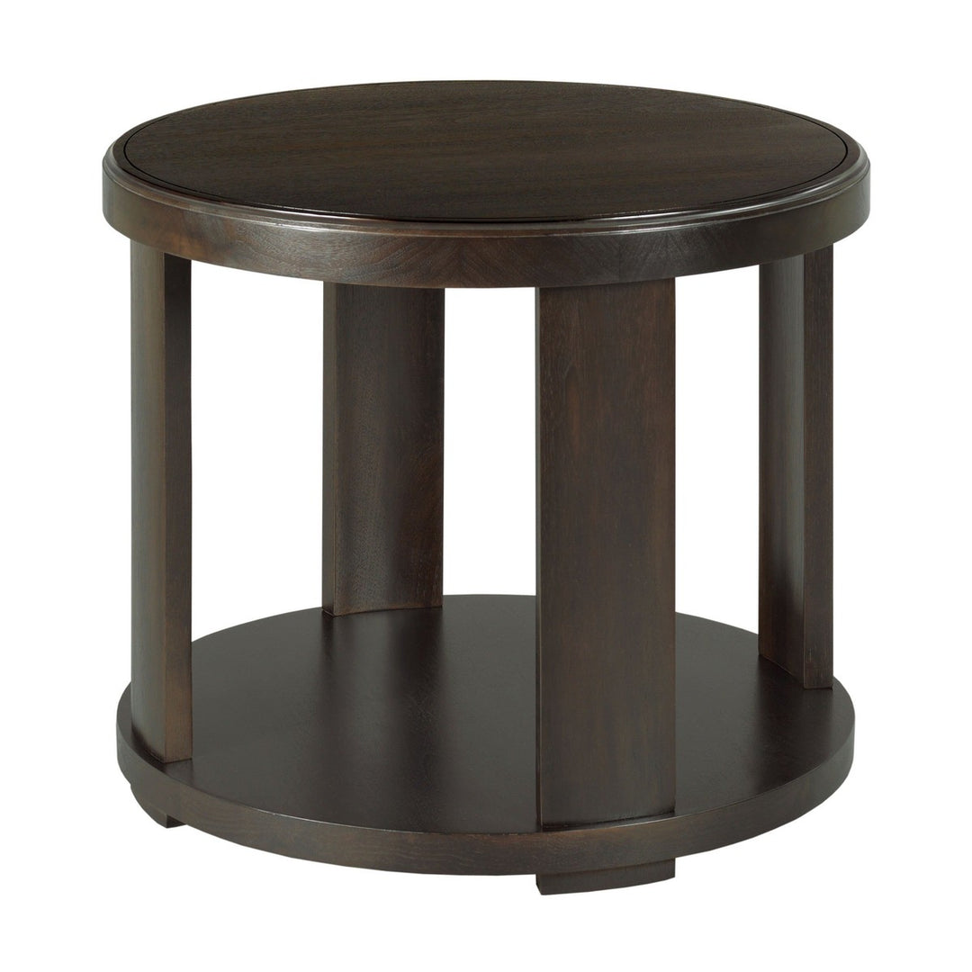 Libby Langdon Oakleigh End Table - Dark Sable - Birch Solids & Walnut