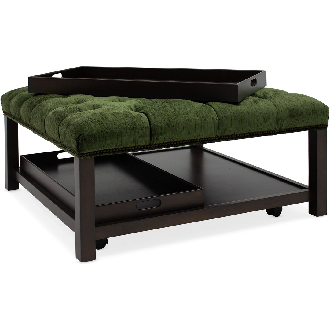 Henri Square Tufted Tray Ottoman