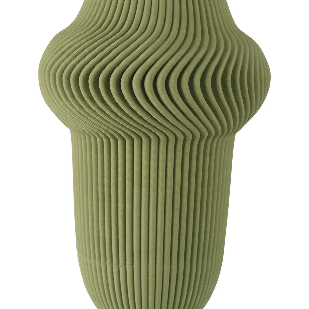 Green Plisse Medium Vase