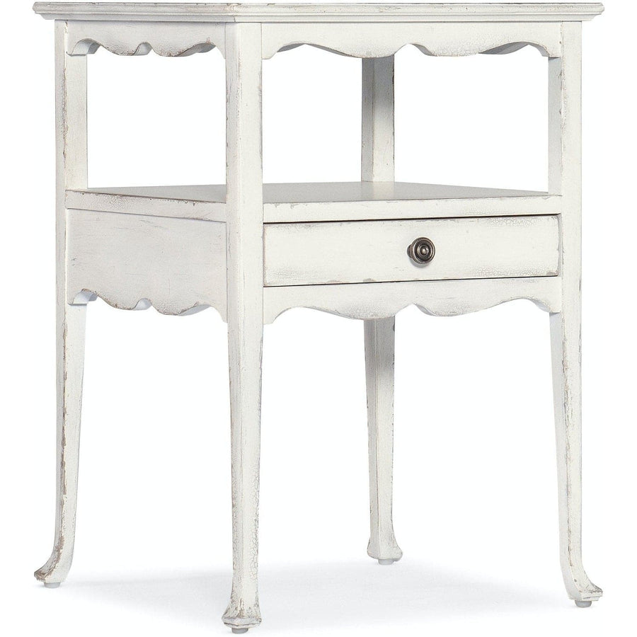 Charleston One-Drawer Accent Table - 18"-Hooker-HOOKER-6750-50005-05-Side TablesMagnolia White-1-France and Son