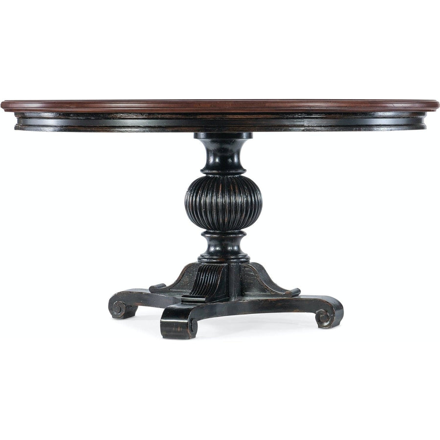 Charleston Round Pedestal Dining Table w/1-20in leaf-Hooker-HOOKER-6750-75203-00-Dining Tables-1-France and Son