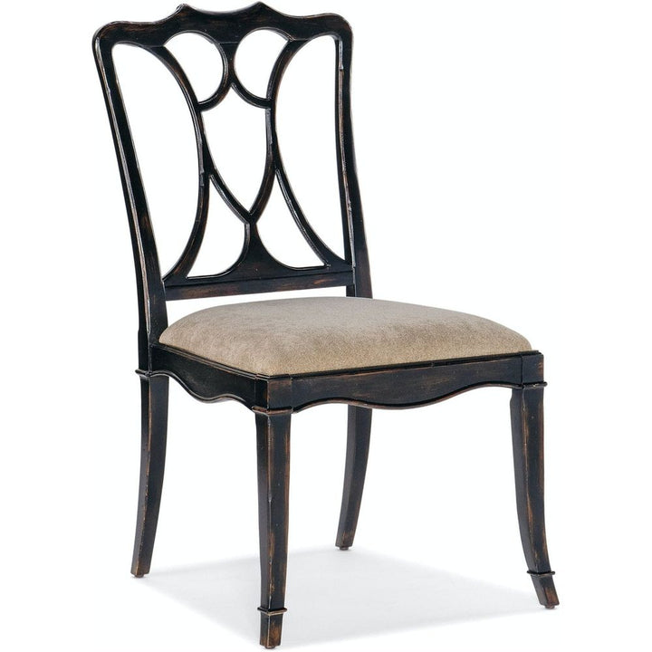 Charleston Upholstered Seat Side Chair-2 per carton/price ea-Hooker-HOOKER-6750-75310-97-Dining ChairsBlack Cherry-3-France and Son