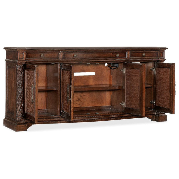 Sideboards & Credenzas Hamption Four Door - Three Drawer Buffet - Brown - Metal Wood