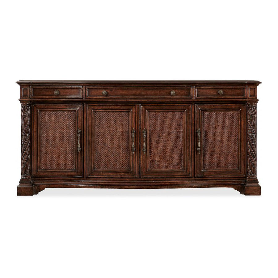 Sideboards & Credenzas Hamption Four Door - Three Drawer Buffet - Brown - Metal Wood