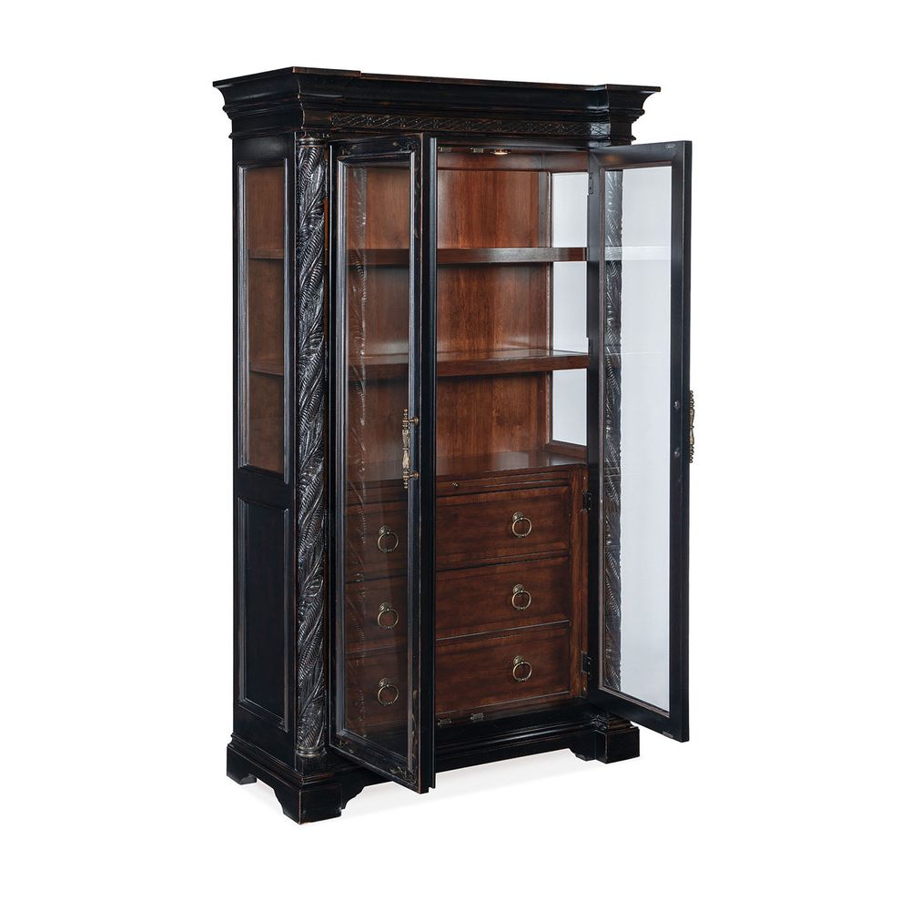 Cabinets & Curios Hampton Display Cabinet - Black Brown