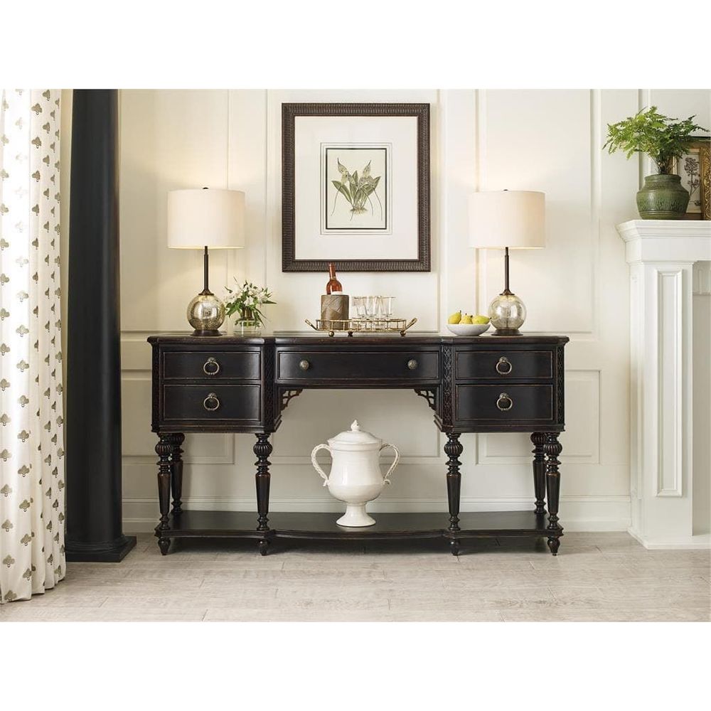 Sideboards & Credenzas Hampton Five-Drawer Server - Black - Metal Wood