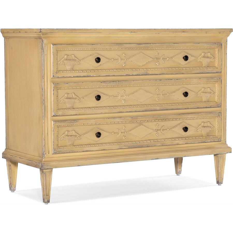 Charleston Three - Drawer Accent Chest-Hooker-HOOKER-6750-85011-12-Bookcases & CabinetsYellow-1-France and Son
