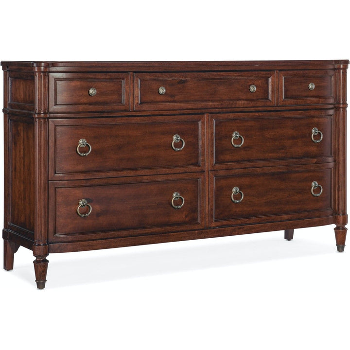 Charleston Seven-Drawer Dresser-Hooker-HOOKER-6750-90202-85-DressersMaraschino Cherry-1-France and Son