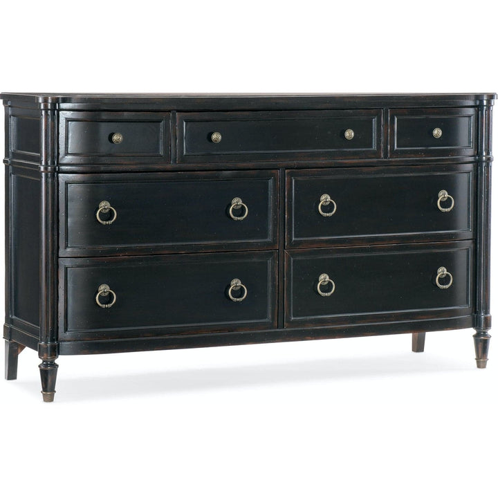 Charleston Seven-Drawer Dresser-Hooker-HOOKER-6750-90202-97-DressersBlack Cherry-4-France and Son