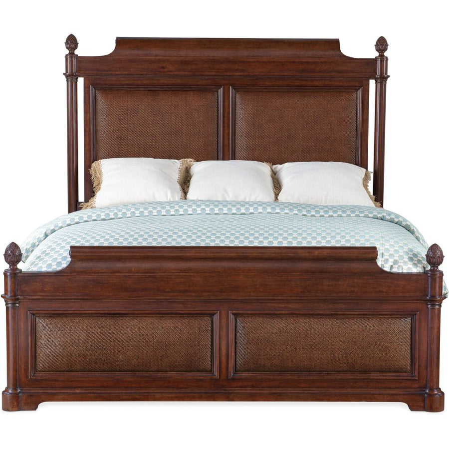 Beds Charleston King Panel Bed - Dark Wood