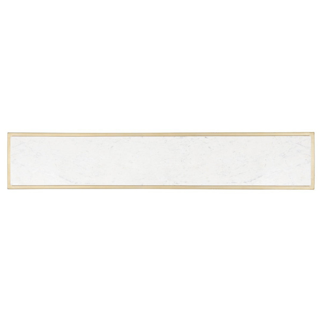 Libby Langdon Barker Credenza - Champagne - White Carrara Stone, Metal