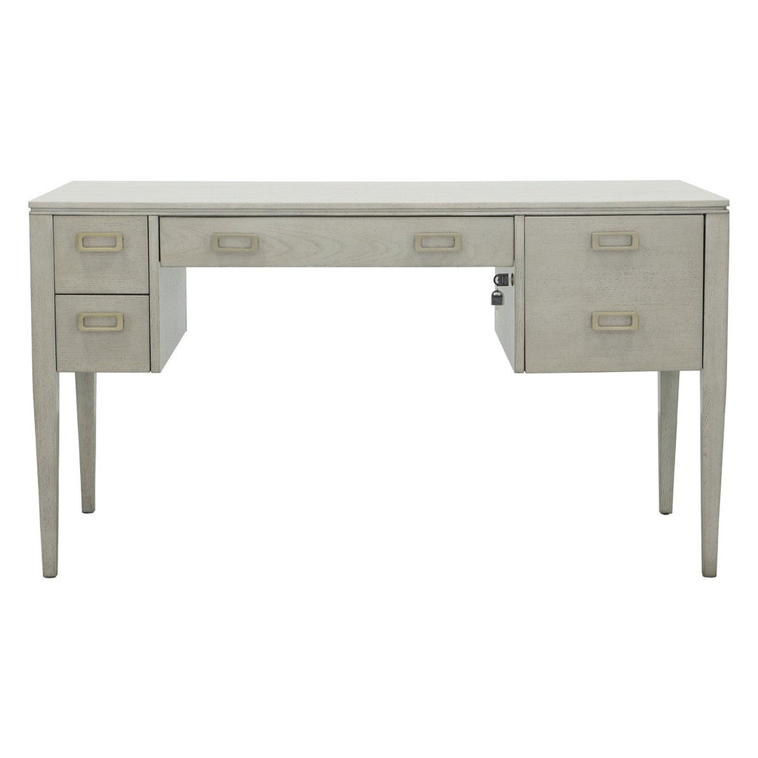 Libby Langdon Patton Desk - Sheer Dove - Walnut Solids