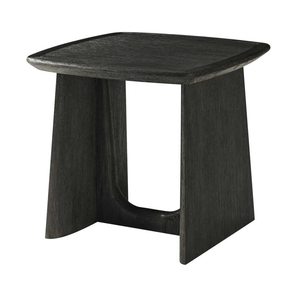 Repose Square Side Table-Theodore Alexander-THEO-TA50177.C325-Side TablesCharcoal Oak-2-France and Son