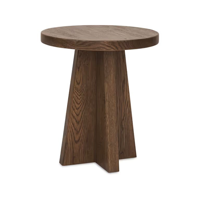 Driftwood Round End Table