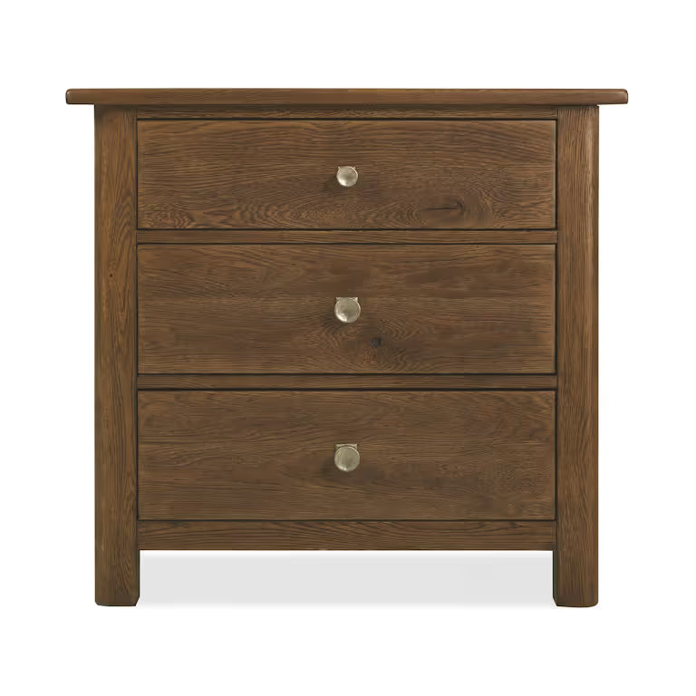 Driftwood Three-Drawer Nightstand