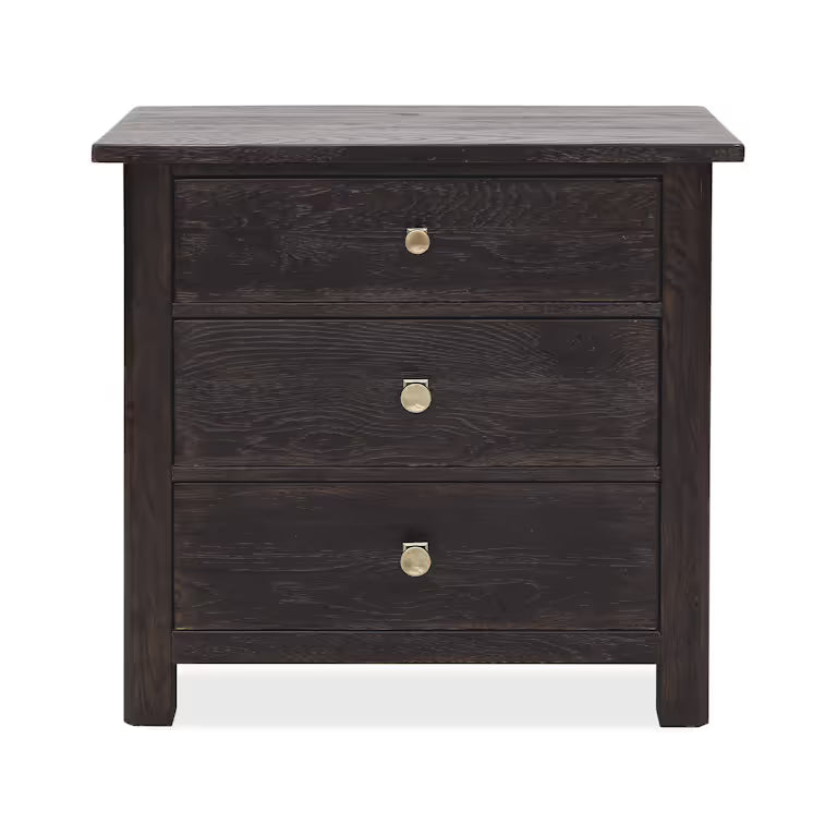 Driftwood Three-Drawer Nightstand