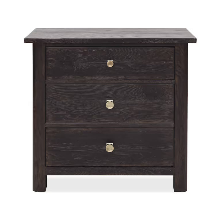 Driftwood Three-Drawer Nightstand