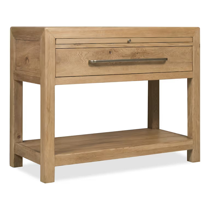 Driftwood One-Drawer Nightstand with Stone