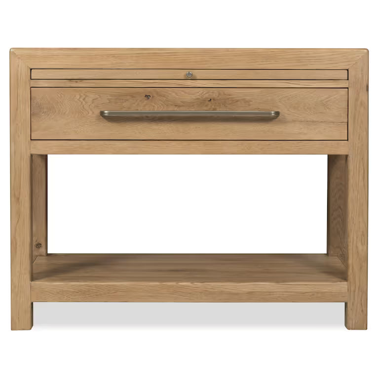Driftwood One-Drawer Nightstand with Stone