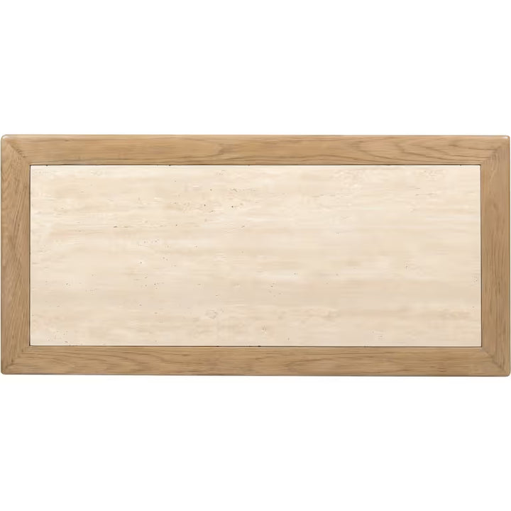 Driftwood One-Drawer Nightstand with Stone