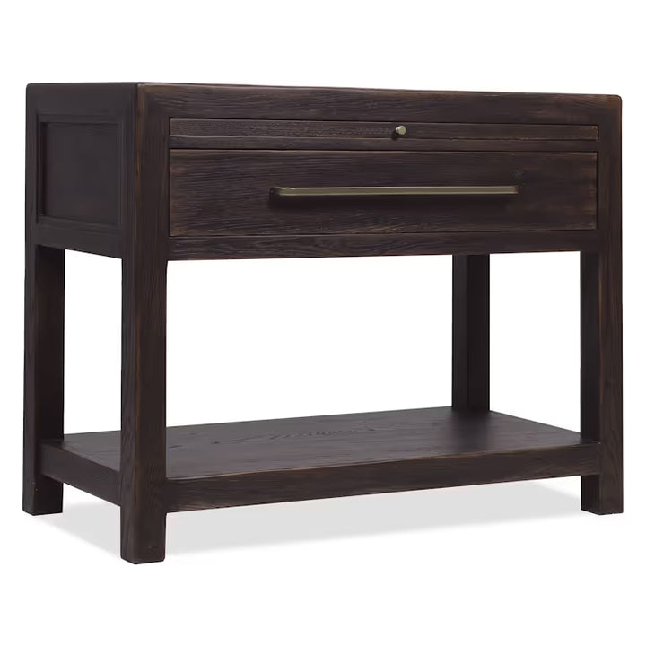 Driftwood One-Drawer Nightstand with Stone