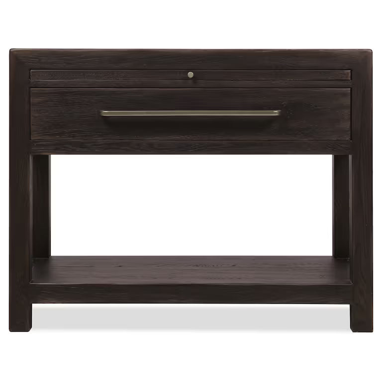 Driftwood One-Drawer Nightstand with Stone