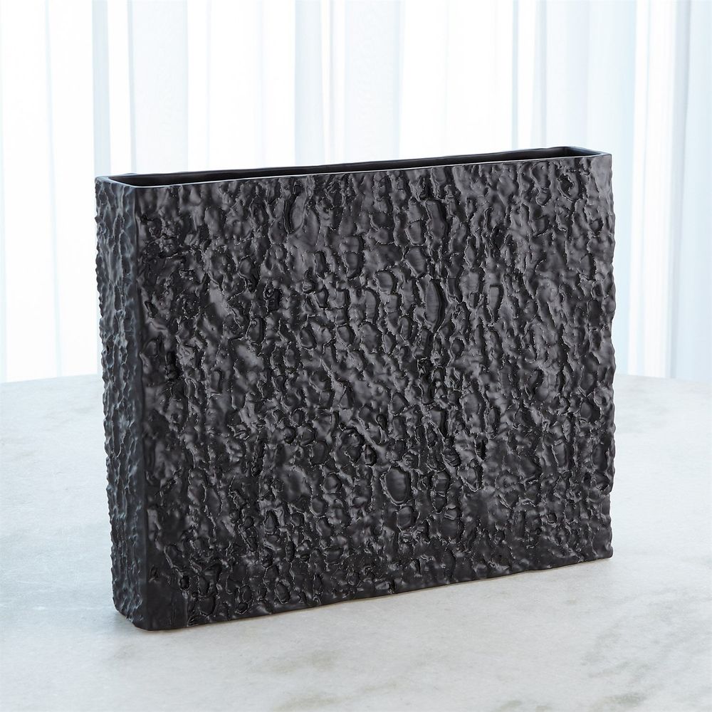Vases Tree Texture Vase-Matte Black-Wide