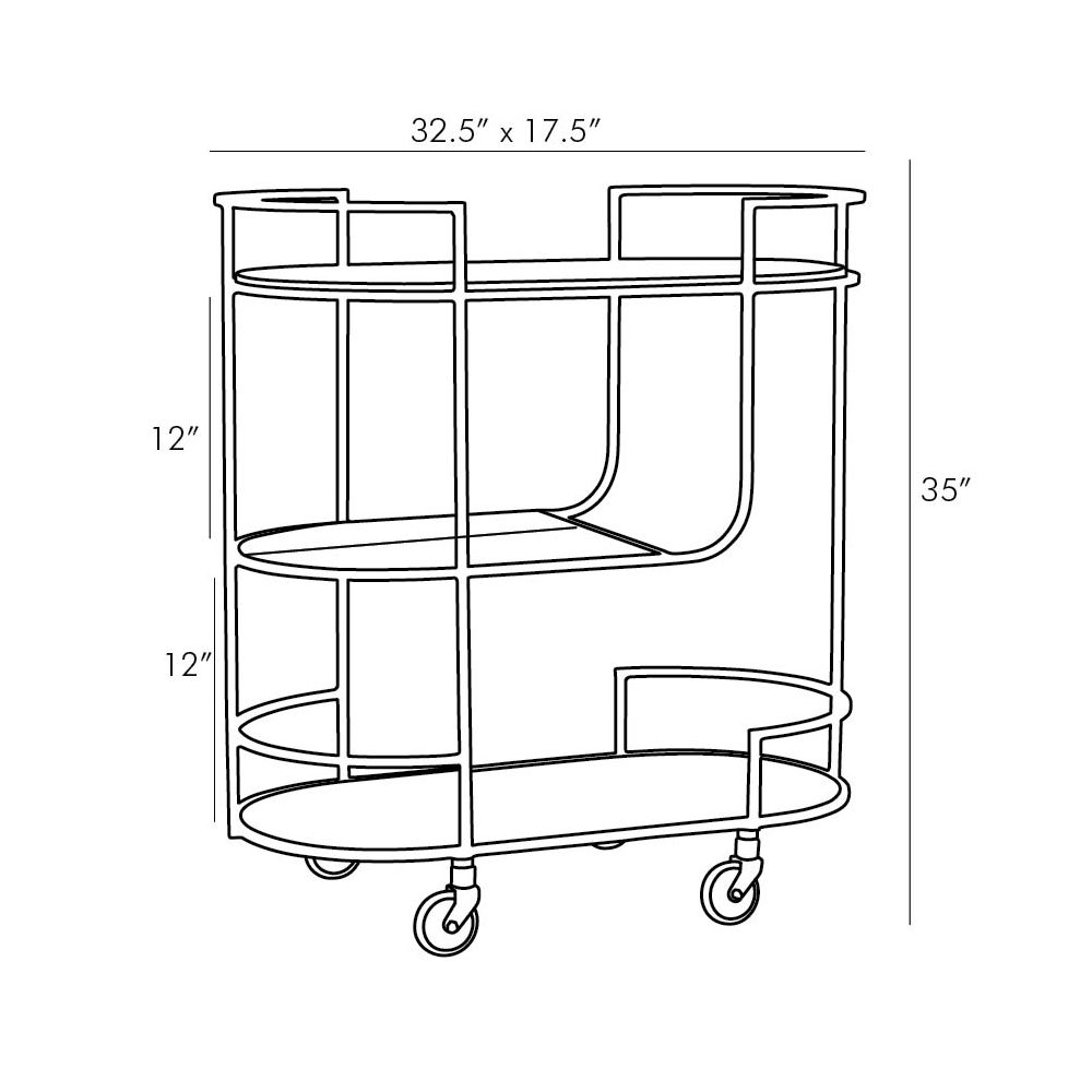 Bellamy Bar Cart - Gold