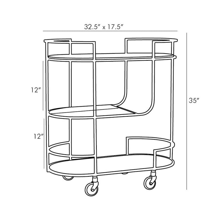 Bellamy Bar Cart - Gold