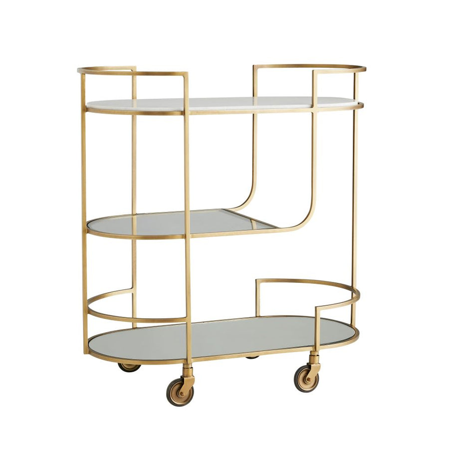 Bar Storage: Carts Bellamy Bar Cart - Gold
