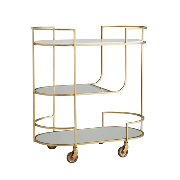 Bar Storage: Carts Bellamy Bar Cart - Gold