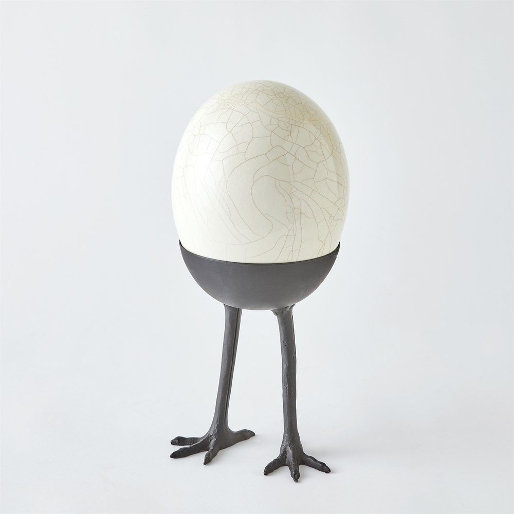 Decorative Objects Ostrich Egg on Legs-Walking