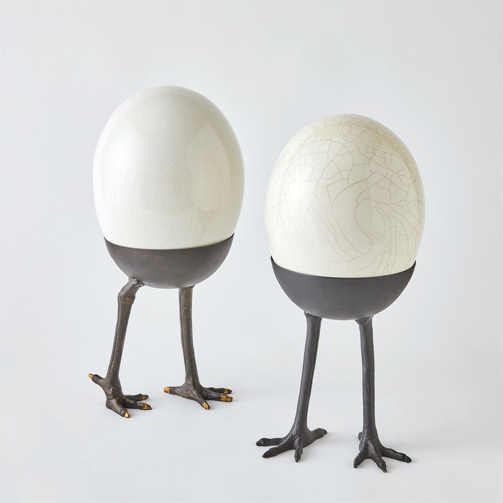 Decorative Objects Ostrich Egg on Legs-Walking