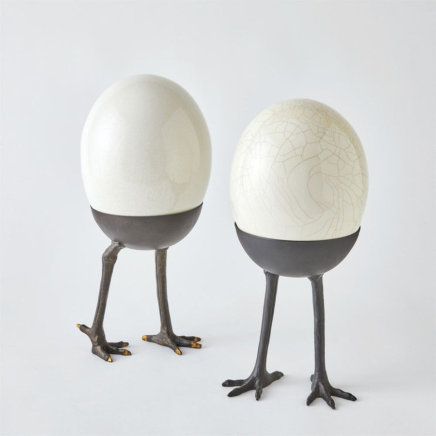 Decorative Objects Ostrich Egg on Legs-Walking