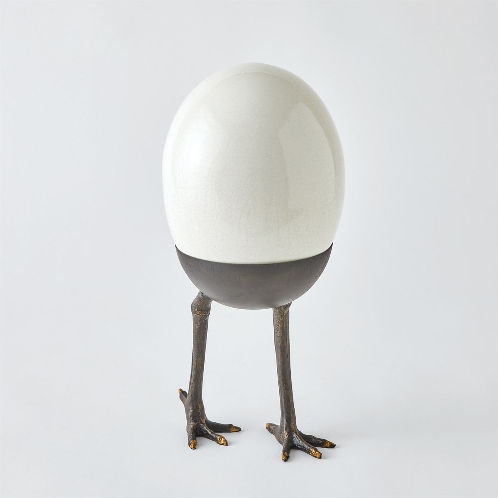 Decorative Objects Ostrich Egg on Legs-Walking