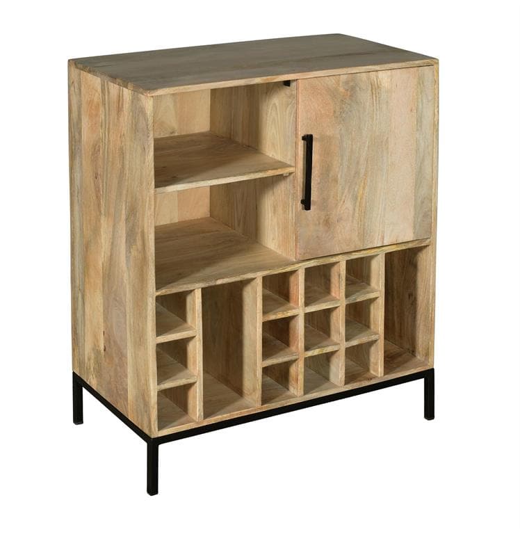One Door Wine Cabinet-Coast2Coast Home-C2CA-69213-Bookcases & Cabinets-2-France and Son