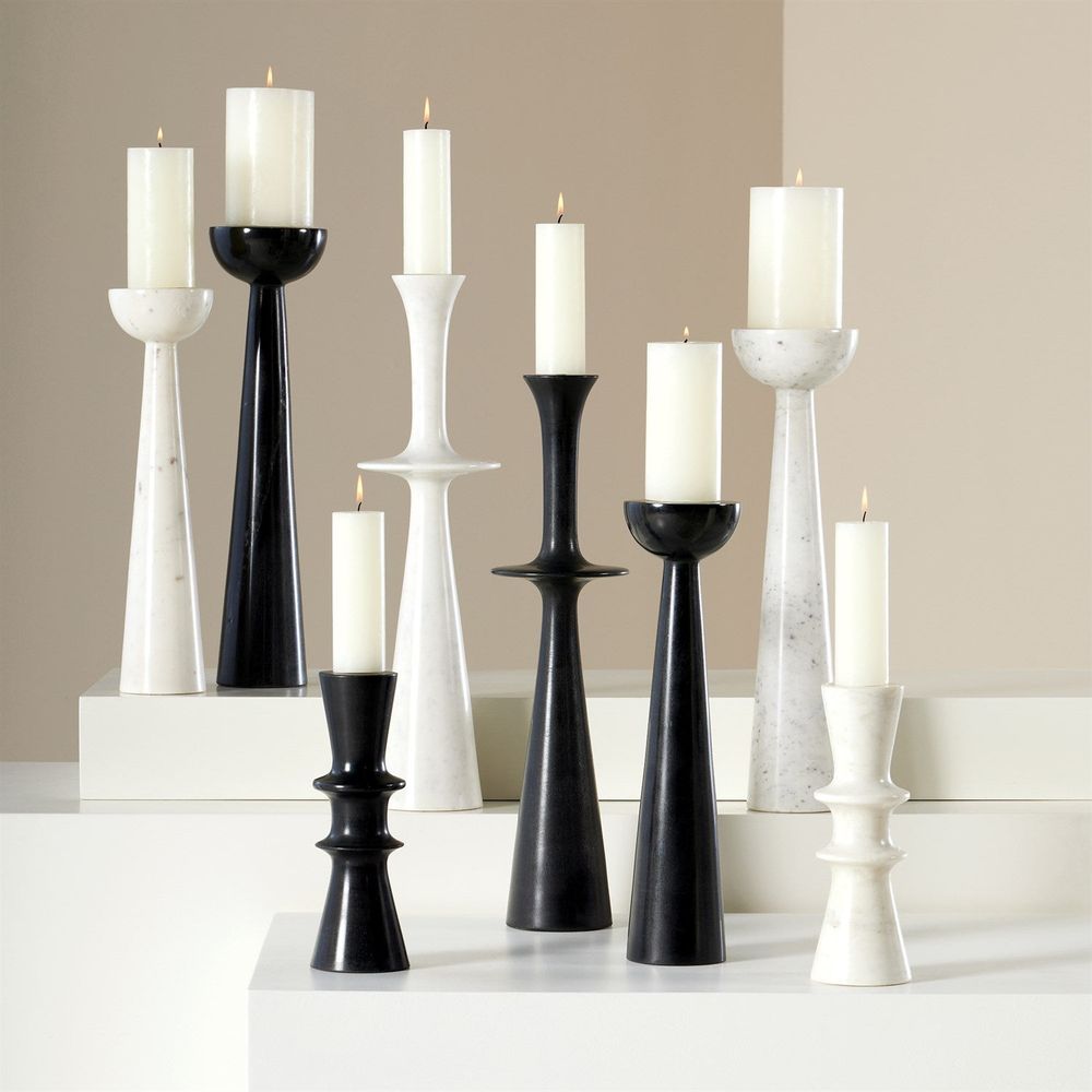 Center Flair Candle Stand-Black