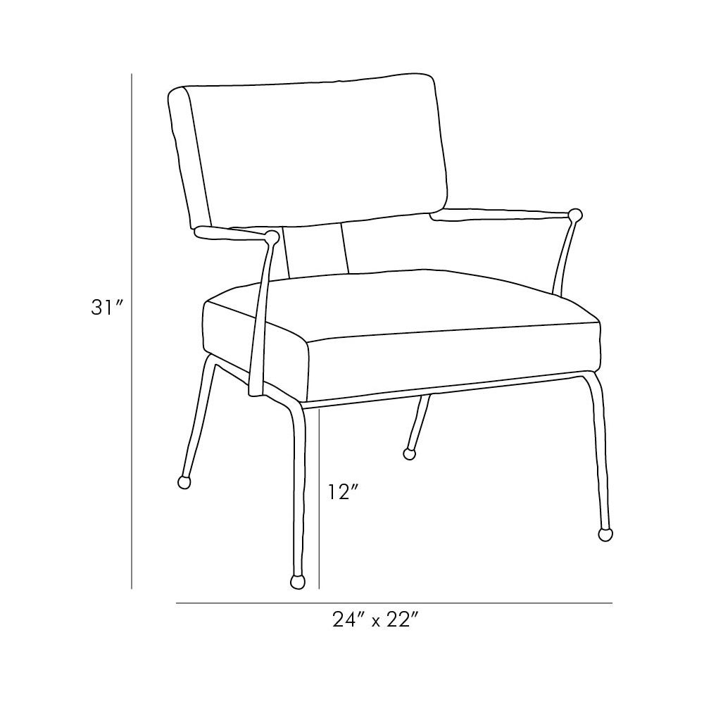 Ellery Chair Pitch Texture - Gray