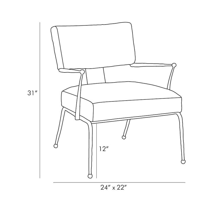 Ellery Chair Pitch Texture - Gray