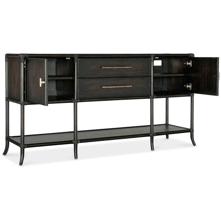 Sideboards & Credenzas Solace Pole Rattan Sideboard - Dark Wood