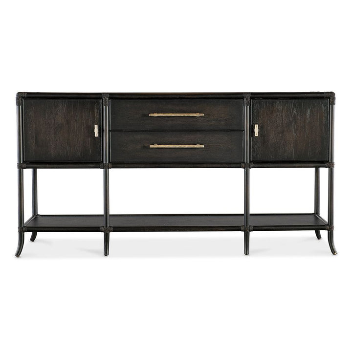 Sideboards & Credenzas Solace Pole Rattan Sideboard - Dark Wood