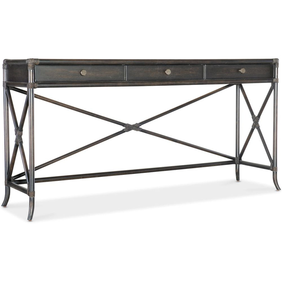 Console Tables Retreat Pole Rattan Console - Dark Wood