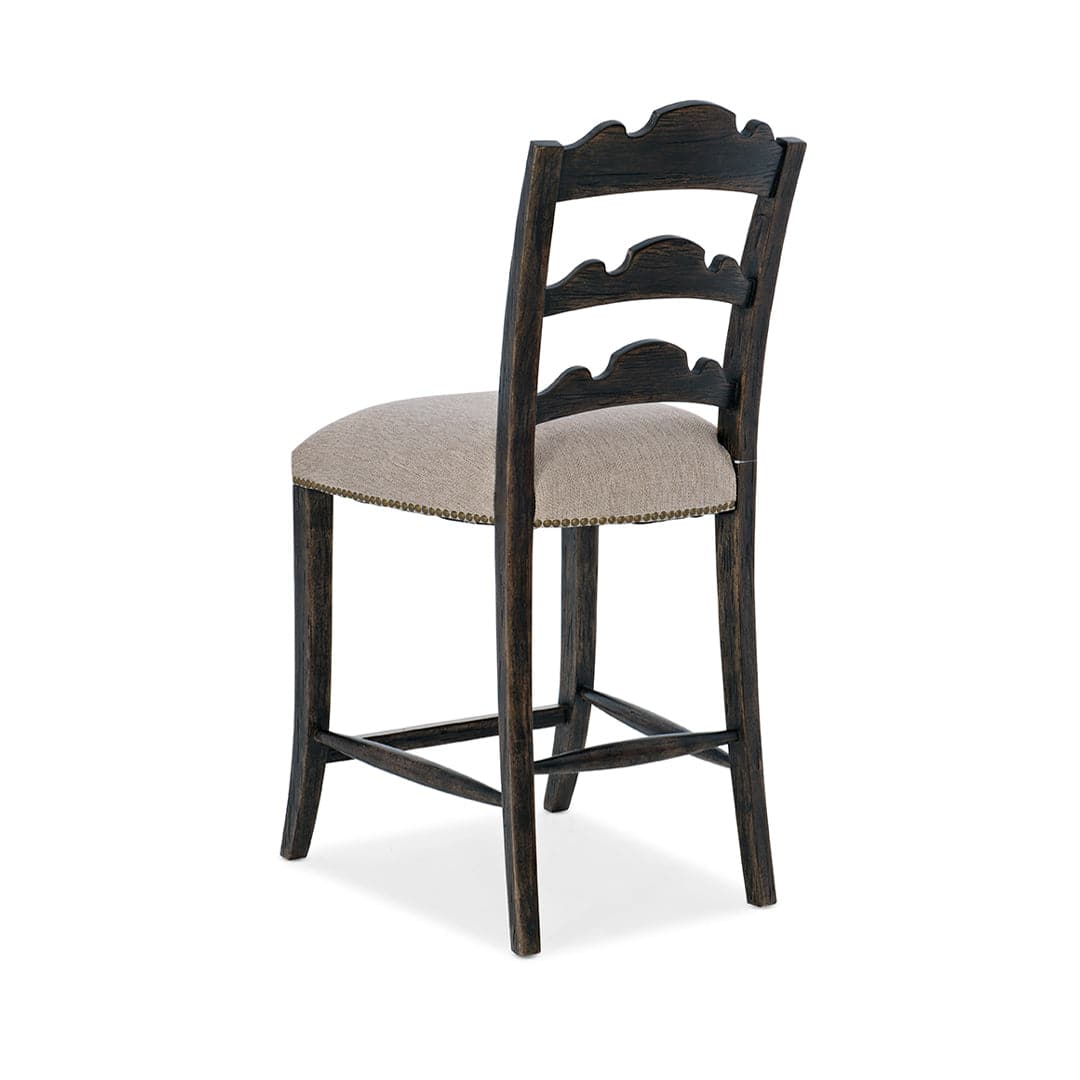 La Grange Twin Sisters Ladderback Bar & Counter Stool-Hooker-HOOKER-6960-75351-89-Bar StoolsCounter Stool-5-France and Son